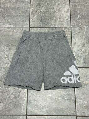 Adidas Logo Sweat Shorts Gray Youth XL